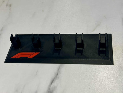 Stativ till 5st Lego MiniFig F1 bilar