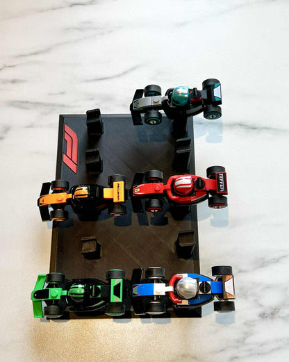 Stativ till 10st Lego F1 Minifig bilar